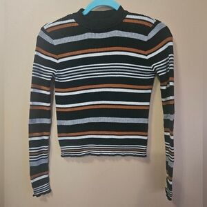 BP Women's Size XS Striped Sweater Cotton Blend